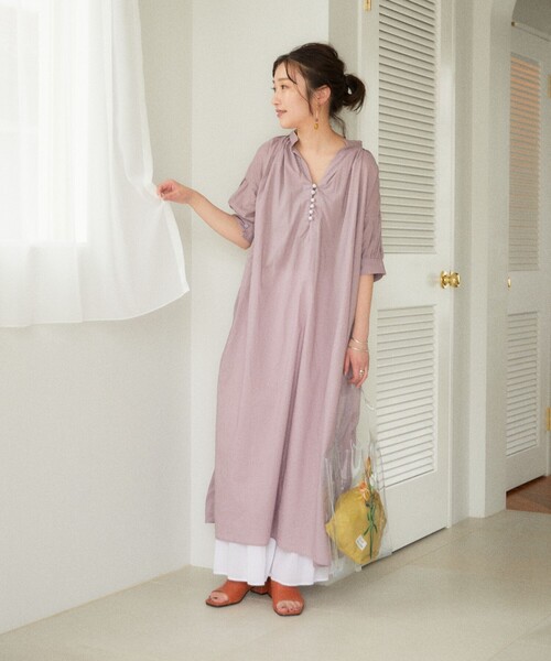 FREAK'S STORE(フリークスストア)の「▽【WEB限定】インド組紐スキッパーワンピース(ワンピース・レディース・ホワイト/ブラック/レモンイエロー/ブルーグリーン/ラベンダー・フリ-)」の19枚目の写真