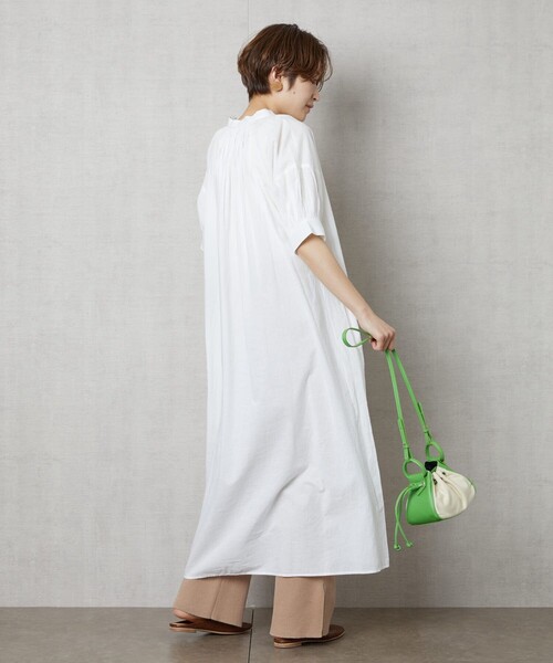 FREAK'S STORE(フリークスストア)の「▽【WEB限定】インド組紐スキッパーワンピース(ワンピース・レディース・ホワイト/ブラック/レモンイエロー/ブルーグリーン/ラベンダー・フリ-)」の16枚目の写真