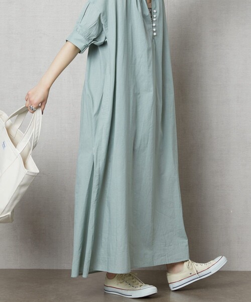 FREAK'S STORE(フリークスストア)の「▽【WEB限定】インド組紐スキッパーワンピース(ワンピース・レディース・ホワイト/ブラック/レモンイエロー/ブルーグリーン/ラベンダー・フリ-)」の12枚目の写真