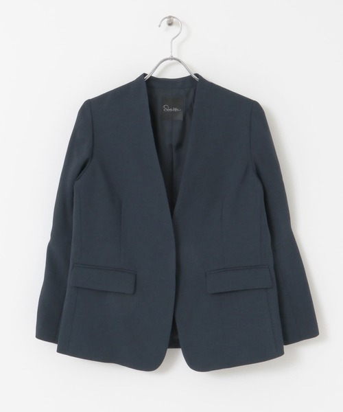 URBAN RESEARCH ROSSO(アーバンリサーチロッソ)の「ノーカラージャケット(ノーカラージャケット・レディース・ネイビー/ベージュ・FREE)」の22枚目の写真