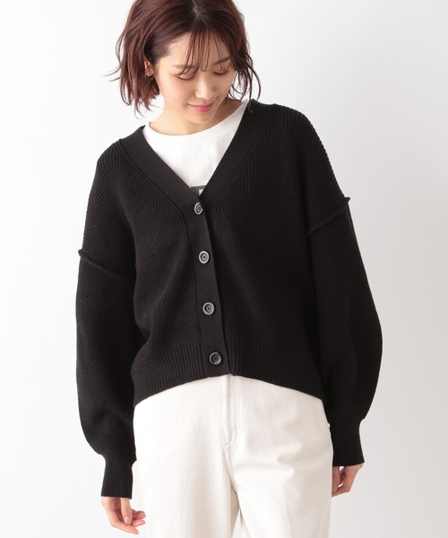 GLOBAL WORK（グローバルワーク）の「洗えるアゼショートカーディガン
