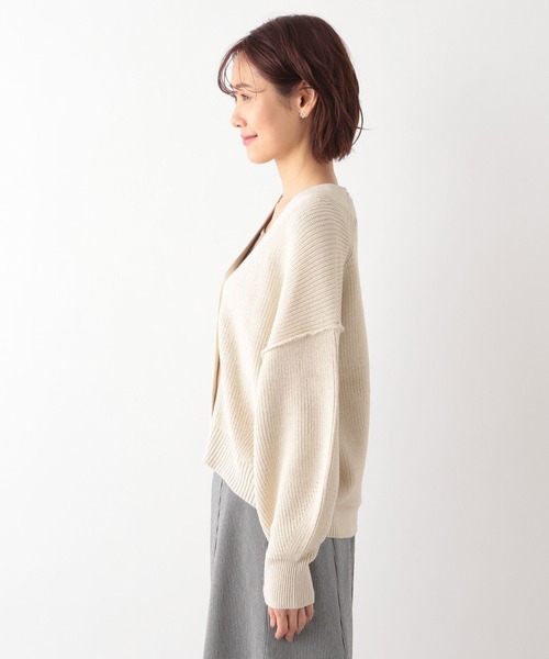 GLOBAL WORK（グローバルワーク）の「洗えるアゼショートカーディガン/265448（カーディガン/ボレロ・レディース・グリーン系その他3/オフホワイト/ブラック/ピンク系その他3・LARGE/MEDIUM）」の13枚目の写真