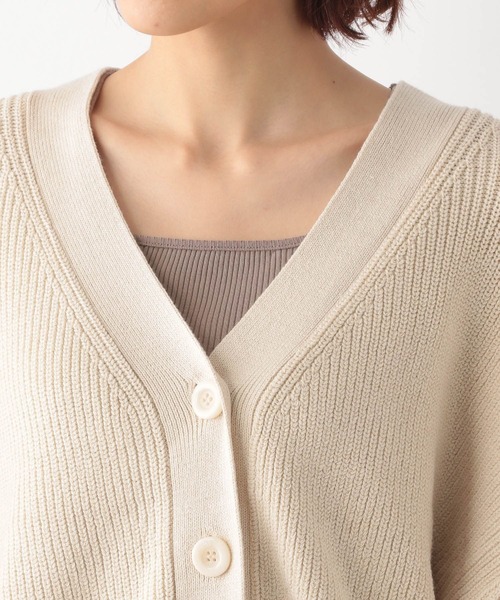 GLOBAL WORK（グローバルワーク）の「洗えるアゼショートカーディガン/265448（カーディガン/ボレロ・レディース・グリーン系その他3/オフホワイト/ブラック/ピンク系その他3・LARGE/MEDIUM）」の15枚目の写真