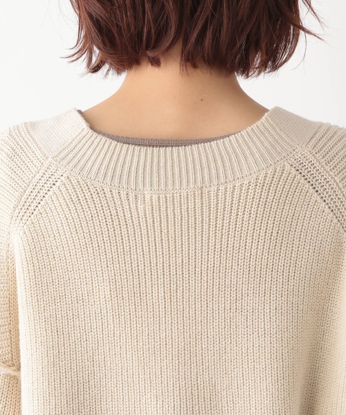 GLOBAL WORK（グローバルワーク）の「洗えるアゼショートカーディガン/265448（カーディガン/ボレロ・レディース・グリーン系その他3/オフホワイト/ブラック/ピンク系その他3・LARGE/MEDIUM）」の18枚目の写真