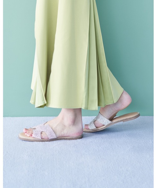 Realta（レアルタ）の「Realta(レアルタ)Hカットラインストーンフラットサンダル（サンダル・レディース・ピンク/ブラック/シルバー・LL/S/M/L）」の11枚目の写真