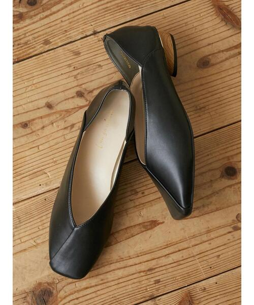 Una gardenia(ウナガルデニア)の「・Una gardenia ウッドヒールパンプス(パンプス・レディース・ブラック/イエロー/アイボリー・LL/S/M/L)」の3枚目の写真