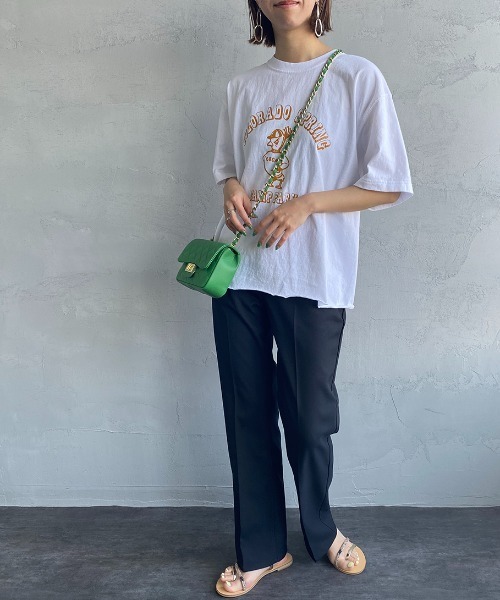 FUNG（ファング）の「[FUNG/ファング] COLORADO カットオフ ロゴプリントTシャツ（Tシャツ/カットソー・レディース・ホワイト・L）」の2枚目の写真