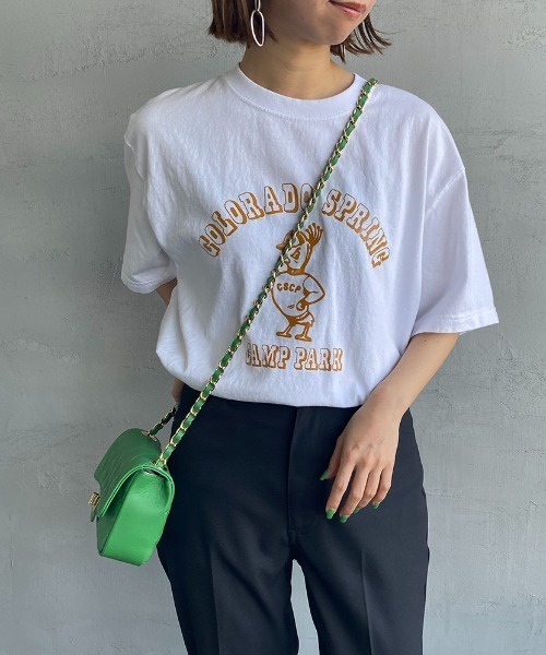 FUNG（ファング）の「[FUNG/ファング] COLORADO カットオフ ロゴプリントTシャツ（Tシャツ/カットソー・レディース・ホワイト・L）」の12枚目の写真