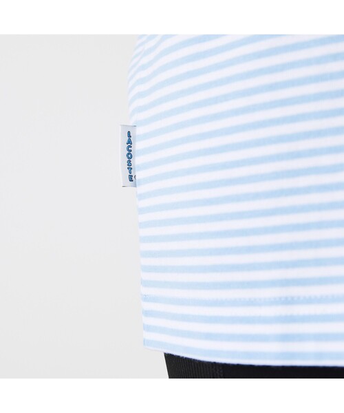 LACOSTE L!VE(ラコステライブ)の「ラコステライブ スリーブ切り替えボーダーTシャツ(Tシャツ/カットソー・メンズ・グリーン/ライトブルー・S/M/L/XS)」の13枚目の写真