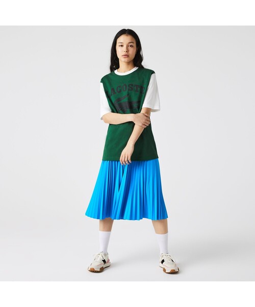 LACOSTE L!VE(ラコステライブ)の「ラコステライブ スリーブ切り替えボーダーTシャツ(Tシャツ/カットソー・メンズ・グリーン/ライトブルー・S/M/L/XS)」の12枚目の写真