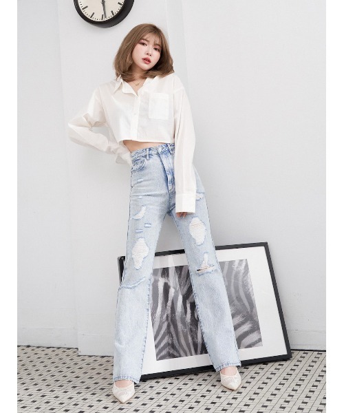 Darich ダーリッチ メッセージルーズシャツ ルーズショートシャツ（シャツ/ブラウス）｜Darich（ダーリッチ）の