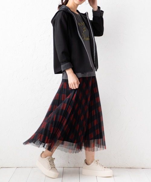 aunt lily(アントリリー)の「ダンボールニット フーディブルゾン | パーカー ジップアップ(ブルゾン・レディース・ライトグレー/ブラック/カーキ/グレイッシュブルー・LL/3L/M/L/S)」の5枚目の写真