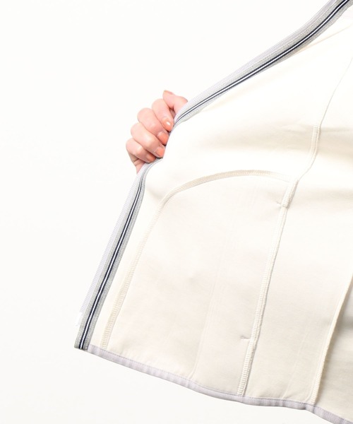 aunt lily(アントリリー)の「ダンボールニット フーディブルゾン | パーカー ジップアップ(ブルゾン・レディース・ライトグレー/ブラック/カーキ/グレイッシュブルー・LL/3L/M/L/S)」の18枚目の写真