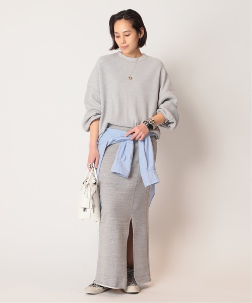 AMERICANA（アメリカーナ）の「【AMERICANA/アメリカーナ】 ボリュームスリーブ サーマルプルオーバー（Tシャツ/カットソー・レディース・グレー/ホワイト/ネイビー・FREE）」の6枚目の写真