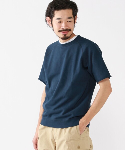 BEAMSPLUS/カットオフショートスリーブスウェットシャツ