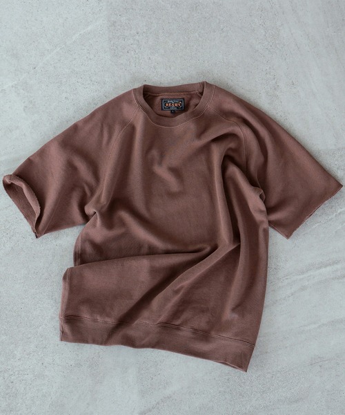 BEAMS PLUS（ビームスプラス）の「BEAMS PLUS / カットオフ ショートスリーブ スウェットシャツ（スウェット・メンズ・ブラック/オフホワイト/ヘザーグレー/アッシュグレー/ネイビー/カーキ/サックスブルー/オレンジ/ダークグリーン/ブラウン・L/XL/M/S）」の5枚目の写真