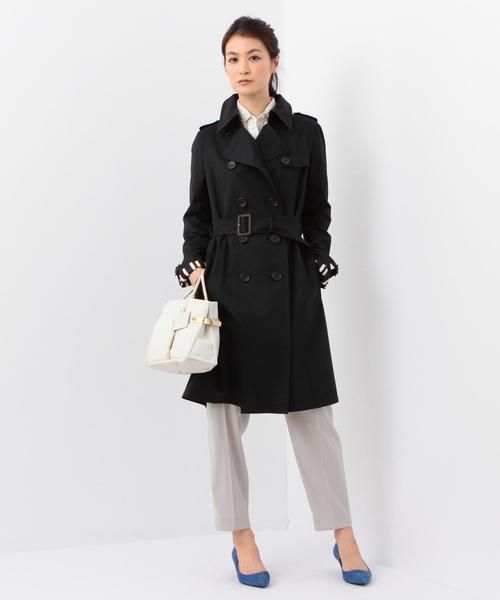 UNITED ARROWS（ユナイテッドアローズ）の「○UAB C ギャバ トレンチコート※￠◆（トレンチコート・レディース・ネイビー/ベージュ/オリーブ・36/38/34/40）」の20枚目の写真