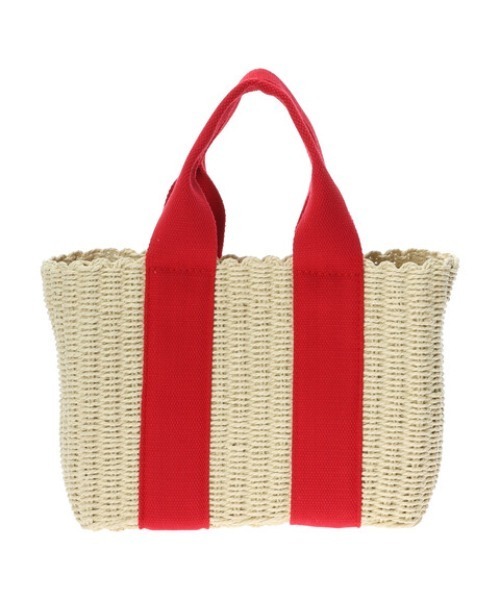 Green Parks(グリーンパークス)の「・ワイドテープかごバッグ(ハンドバッグ・レディース・ブラック/レッド/ライトブラウン/グリーン系その他3・FREE)」の4枚目の写真