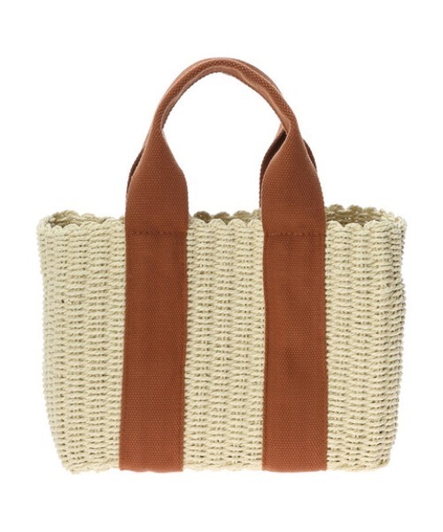 Green Parks(グリーンパークス)の「・ワイドテープかごバッグ(ハンドバッグ・レディース・ブラック/レッド/ライトブラウン/グリーン系その他3・FREE)」の1枚目の写真