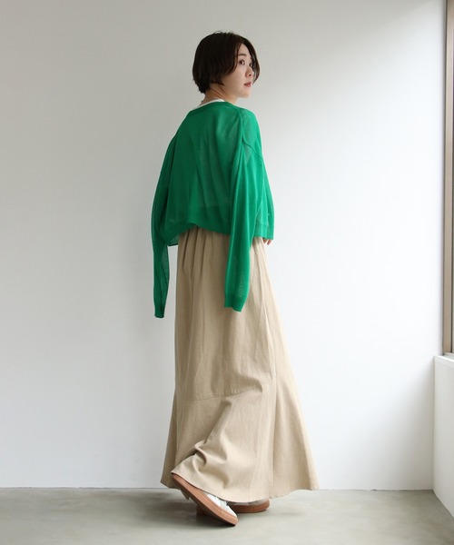 notch.（ノッチ）の「シアーカラー２WAYショートカーデ（カーディガン/ボレロ・レディース・ブラック/グリーン/ライム/ブルー/ライトブルー/ピンク/オレンジ/オフホワイト/イエロー/ブラウン・M）」の12枚目の写真