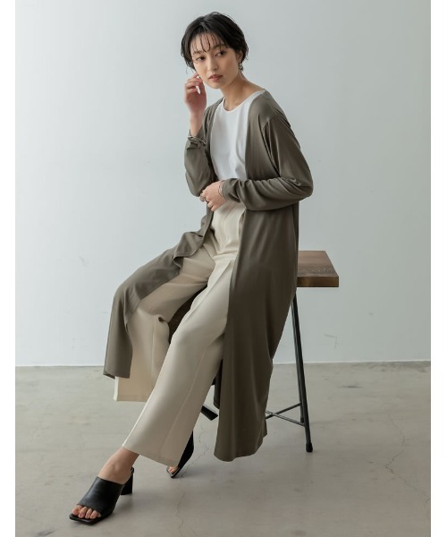 Re:EDIT（リエディ）の「ベーシックコットンタンクトップ（タンクトップ・レディース・オフホワイト/ブラック/グレイッシュベージュ・LARGE/MEDIUM）」の9枚目の写真