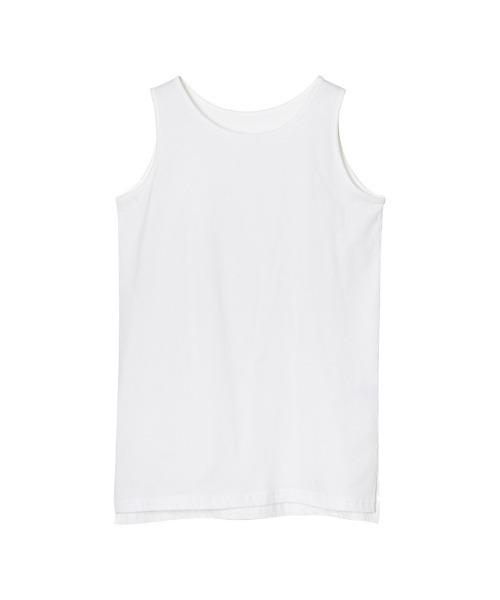 Re:EDIT（リエディ）の「ベーシックコットンタンクトップ（タンクトップ・レディース・オフホワイト/ブラック/グレイッシュベージュ・LARGE/MEDIUM）」の21枚目の写真