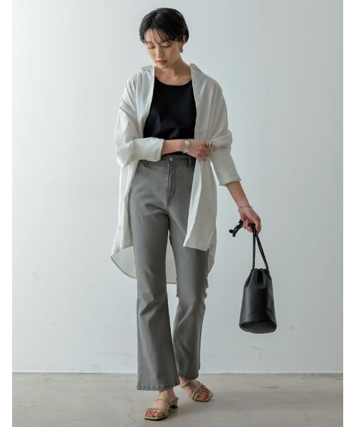 Re:EDIT（リエディ）の「ベーシックコットンタンクトップ（タンクトップ・レディース・オフホワイト/ブラック/グレイッシュベージュ・LARGE/MEDIUM）」の6枚目の写真