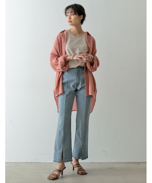 Re:EDIT（リエディ）の「ベーシックコットンタンクトップ（タンクトップ・レディース・オフホワイト/ブラック/グレイッシュベージュ・LARGE/MEDIUM）」の11枚目の写真