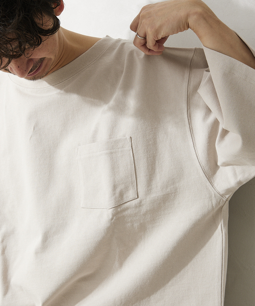 JOURNAL STANDARD relume(ジャーナルスタンダード レリューム)の「USA オーバーサイズ ヘビーオンス Tシャツ(Tシャツ/カットソー・メンズ・ホワイト/ブラック/サックスブルー/イエロー/グリーン/ライトホワイト・MEDIUM/LARGE)」の18枚目の写真