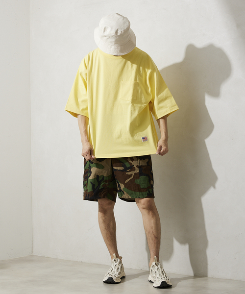JOURNAL STANDARD relume(ジャーナルスタンダード レリューム)の「USA オーバーサイズ ヘビーオンス Tシャツ(Tシャツ/カットソー・メンズ・ホワイト/ブラック/サックスブルー/イエロー/グリーン/ライトホワイト・MEDIUM/LARGE)」の21枚目の写真