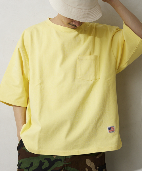 JOURNAL STANDARD relume(ジャーナルスタンダード レリューム)の「USA オーバーサイズ ヘビーオンス Tシャツ(Tシャツ/カットソー・メンズ・ホワイト/ブラック/サックスブルー/イエロー/グリーン/ライトホワイト・MEDIUM/LARGE)」の22枚目の写真