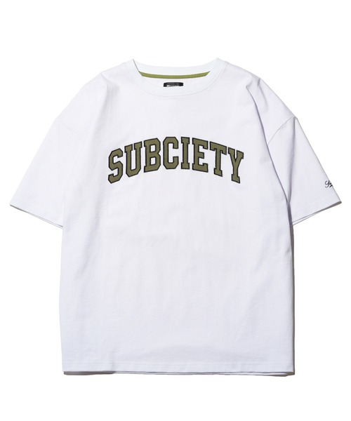 Subciety（サブサエティ）の「COLLEGE TEE（Tシャツ/カットソー・メンズ・グリーン/ホワイト/オレンジ/ブラック/マスタード・X-LARGE/LARGE/XX-LARGE/MEDIUM）」の10枚目の写真