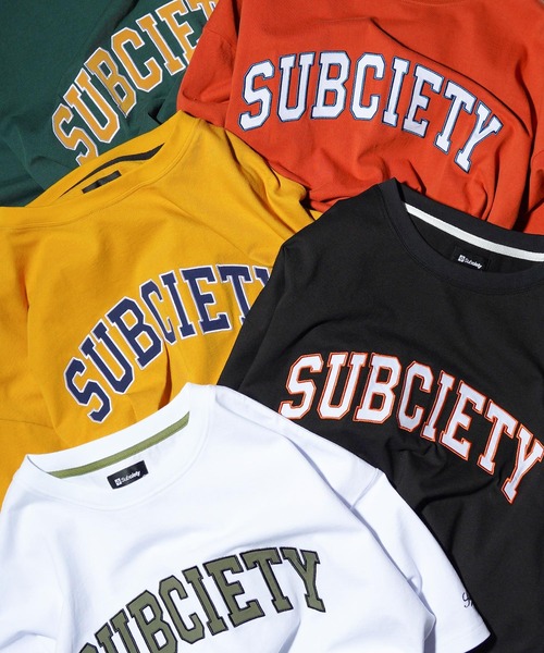 Subciety（サブサエティ）の「COLLEGE TEE（Tシャツ/カットソー・メンズ・グリーン/ホワイト/オレンジ/ブラック/マスタード・X-LARGE/LARGE/XX-LARGE/MEDIUM）」の8枚目の写真