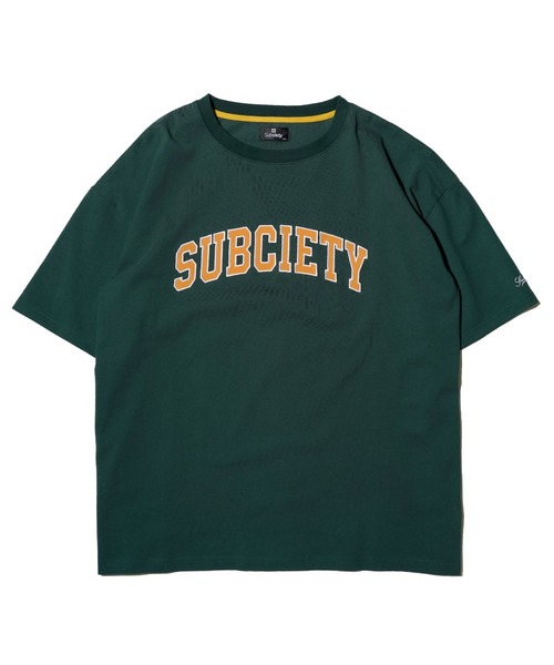 Subciety（サブサエティ）の「COLLEGE TEE（Tシャツ/カットソー・メンズ・グリーン/ホワイト/オレンジ/ブラック/マスタード・X-LARGE/LARGE/XX-LARGE/MEDIUM）」の12枚目の写真