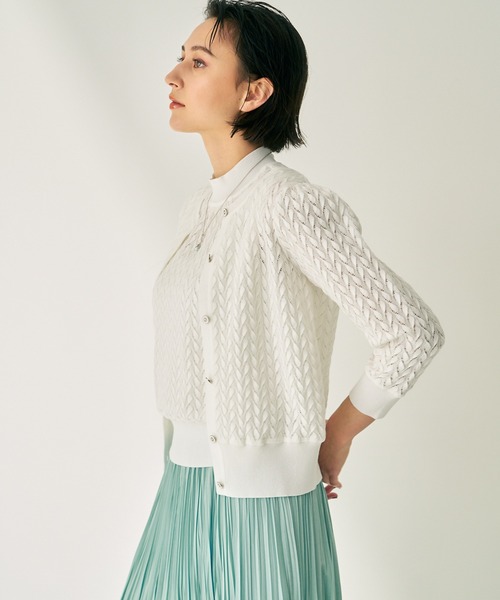 【新品タグ付き】ANAYI アナイ バルファスレースポロ サマーニット フリル 新品タグ付き】ANAYI アナイ バルファスレースポロ サマーニット