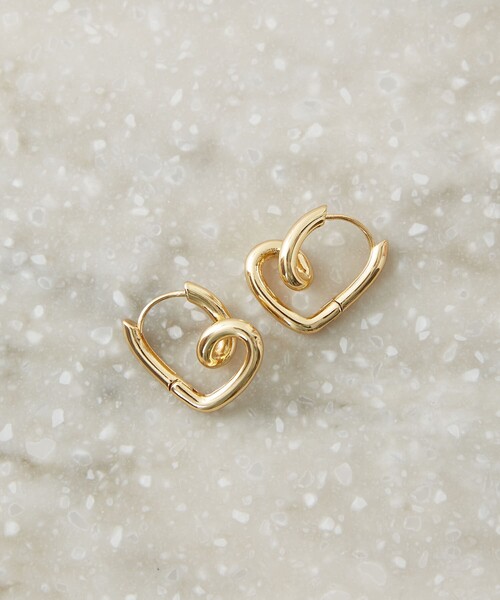 Firsthand（ファーストハンド）の「Firsthand/ファーストハンド HEART ROUND PIERCE / ハートラウンドピアス/HEART ROUND PIERCE / ハートラウンドピアス（ピアス（両耳用）・レディース・ゴールド/シルバー・ONE SIZE）」の2枚目の写真