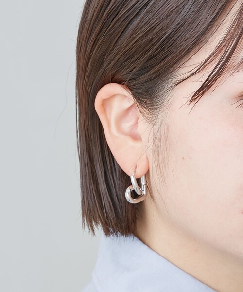 Firsthand（ファーストハンド）の「Firsthand/ファーストハンド HEART ROUND PIERCE / ハートラウンドピアス/HEART ROUND PIERCE / ハートラウンドピアス（ピアス（両耳用）・レディース・ゴールド/シルバー・ONE SIZE）」の4枚目の写真
