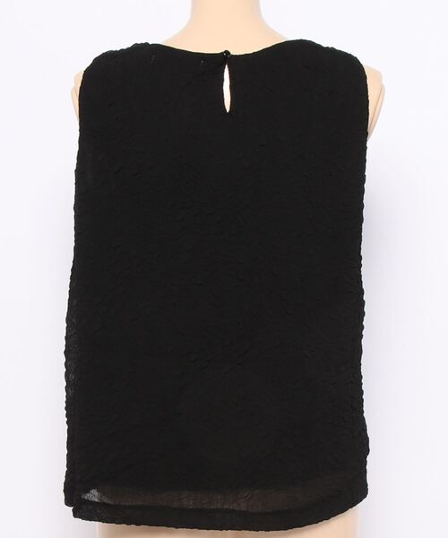 NICOLE white（ニコルホワイト）の「楊柳エンボスタンクトップ（タンクトップ・レディース・ブラック/ブルー/オフホワイト・FREE）」の4枚目の写真