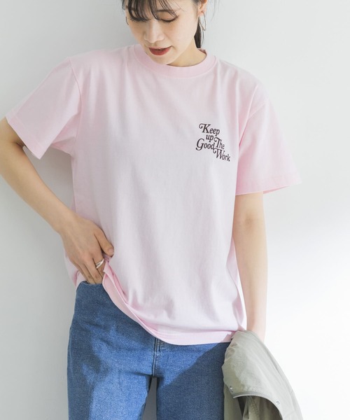 URBAN RESEARCH（アーバンリサーチ）の「SPORTY LOGO T-SHIRTS（Tシャツ/カットソー・レディース・ピンク/ホワイト・FREE）」の15枚目の写真