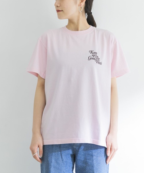 URBAN RESEARCH（アーバンリサーチ）の「SPORTY LOGO T-SHIRTS（Tシャツ/カットソー・レディース・ピンク/ホワイト・FREE）」の12枚目の写真