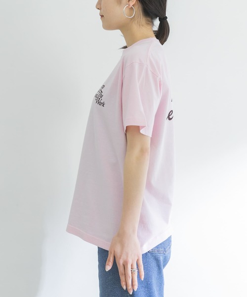 URBAN RESEARCH（アーバンリサーチ）の「SPORTY LOGO T-SHIRTS（Tシャツ/カットソー・レディース・ピンク/ホワイト・FREE）」の4枚目の写真