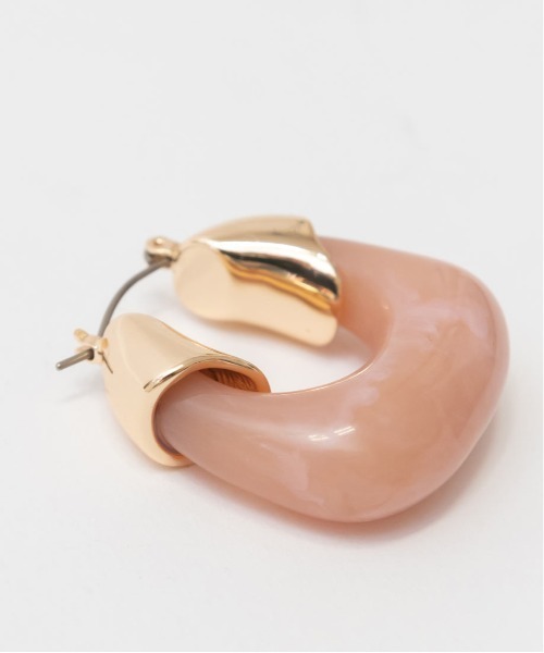 RANDA(ランダ)の「チャンキーアクリルフープピアス(ピアス(両耳用)・レディース・クリア/ピンク・FREE)」の9枚目の写真