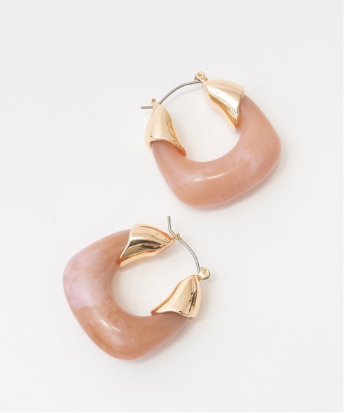 RANDA(ランダ)の「チャンキーアクリルフープピアス(ピアス(両耳用)・レディース・クリア/ピンク・FREE)」の10枚目の写真