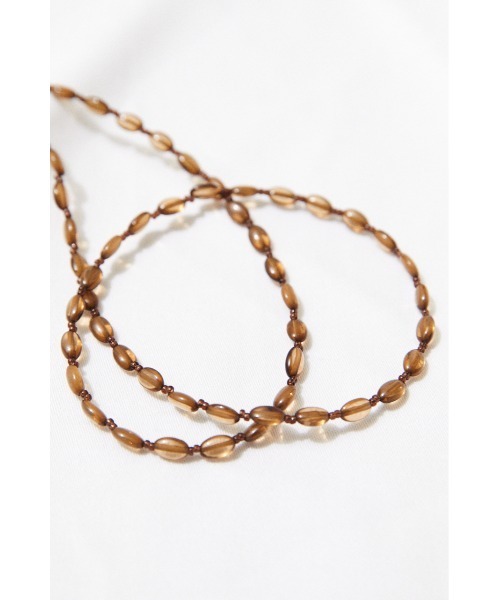BLACK BY MOUSSY（ブラックバイマウジー）の「clear beads Necklace（クリアビーズネックレス）（ネックレス・レディース・ブラウン/オレンジ/ライム・FREE）」の8枚目の写真