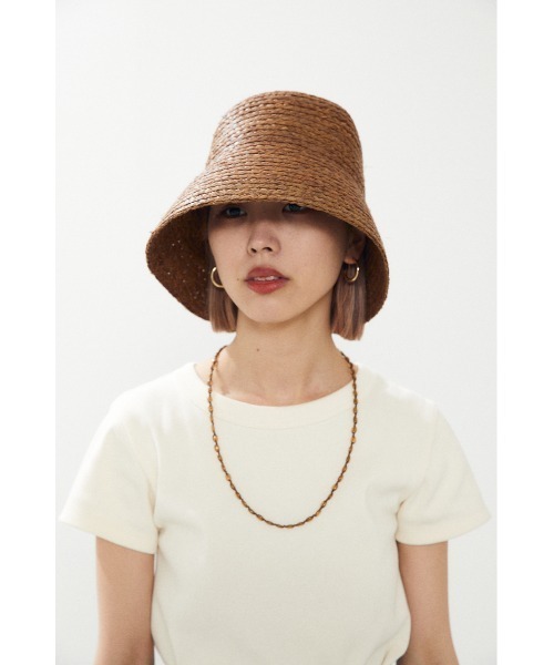 BLACK BY MOUSSY（ブラックバイマウジー）の「clear beads Necklace（クリアビーズネックレス）（ネックレス・レディース・ブラウン/オレンジ/ライム・FREE）」の4枚目の写真