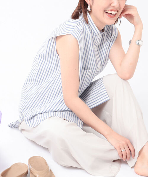 セール Web限定カラーあり リネンサファリカラーシャツ シャツ ブラウス Nolley S ノーリーズ のファッション通販 Zozotown