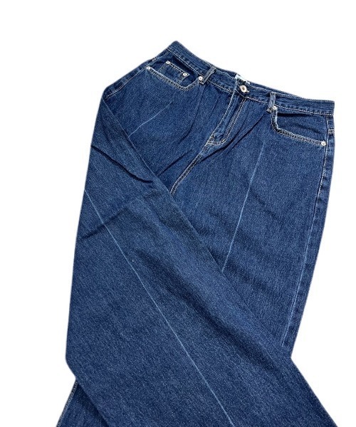 Chikashitsu +（チカシツプラス）の「【Chikashitsu +/チカシツプラス】center bleach denim pants/センターブリーチデニムパンツ（デニムパンツ・メンズ・ライトブルー/ブルー・S/M/L）」の16枚目の写真