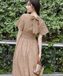 Andemiu | ジャガードシャーリングワンピース285892(ワンピース)