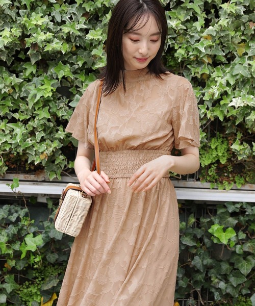 miumiu シルク混　シャーリングデザインワンピース 小さいサイズ】箔加工シャツワンピース(ワンピース) | MK MICHEL