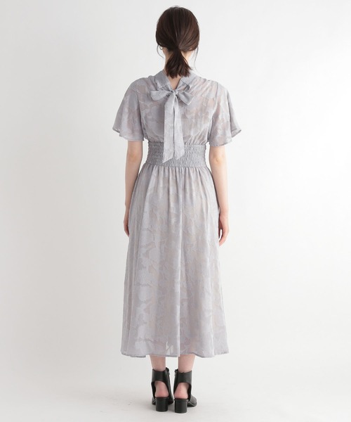 Andemiu（アンデミュウ）の「ジャガードシャーリングワンピース285892（ワンピース・レディース・ベージュ/グレー/オレンジ/ブラック/グリーン・FREE）」の16枚目の写真